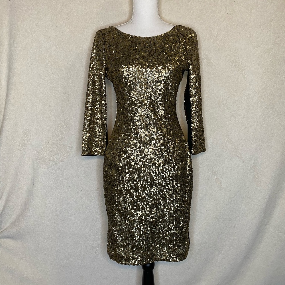 Gold Sequin Dress